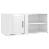 TV Cabinets 2 pcs High Gloss White 80x31.5x36 cm Engineered Wood - Rear View