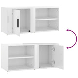 TV Cabinets 2 pcs High Gloss White 80x31.5x36 cm Engineered Wood - Extra Image