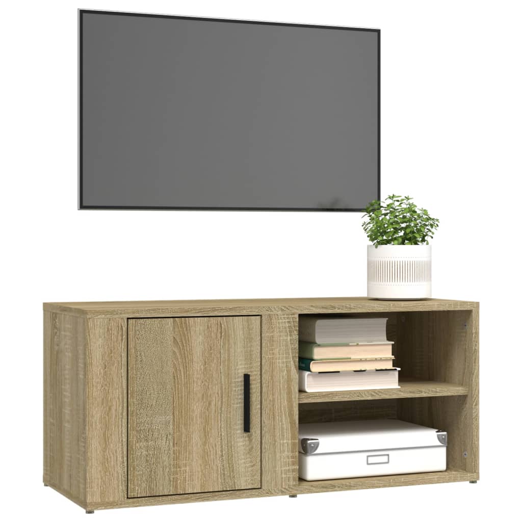 TV Cabinet Sonoma Oak 80x31.5x36 cm Engineered Wood