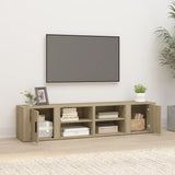 TV Cabinets 2 pcs Sonoma Oak 80x31.5x36 cm Engineered Wood - Side View