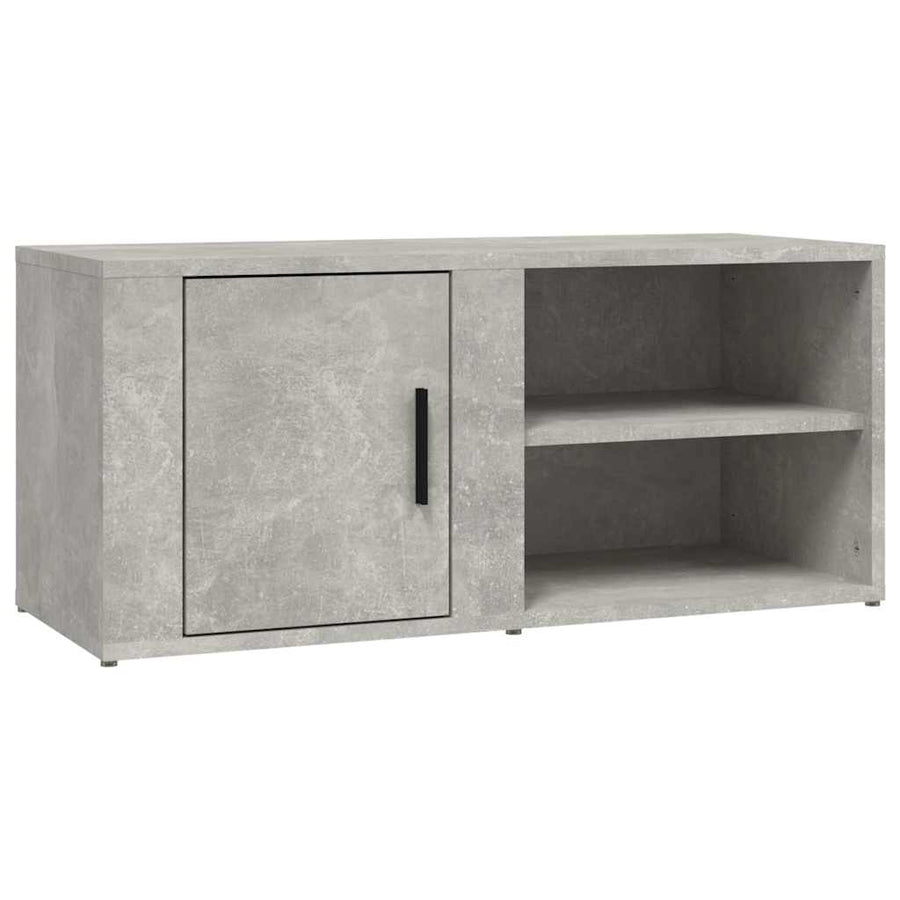 TV Cabinet Concrete Grey 80x31.5x36 cm Engineered Wood