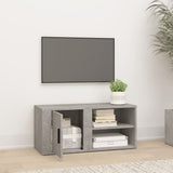 TV Cabinet Concrete Grey 80x31.5x36 cm Engineered Wood