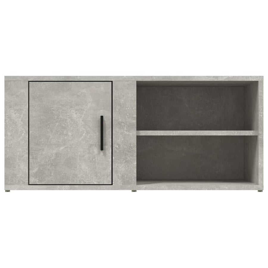 TV Cabinet Concrete Grey 80x31.5x36 cm Engineered Wood