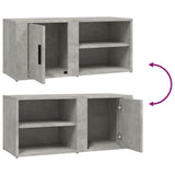 TV Cabinet Concrete Grey 80x31.5x36 cm Engineered Wood