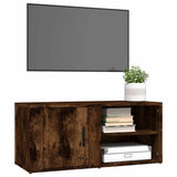 TV Cabinet Smoked Oak 80x31.5x36 cm Engineered Wood - Top-Down View