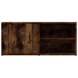 TV Cabinet Smoked Oak 80x31.5x36 cm Engineered Wood - Rear View