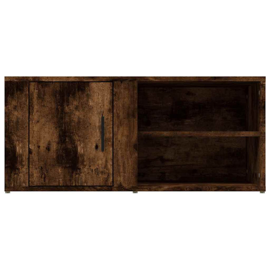 TV Cabinet Smoked Oak 80x31.5x36 cm Engineered Wood