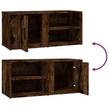 TV Cabinet Smoked Oak 80x31.5x36 cm Engineered Wood - Extra Image