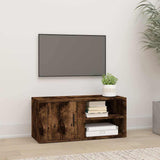 TV Cabinet Smoked Oak 80x31.5x36 cm Engineered Wood