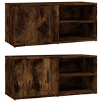 TV Cabinets 2 pcs Smoked Oak 80x31.5x36 cm Engineered Wood