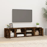 TV Cabinets 2 pcs Smoked Oak 80x31.5x36 cm Engineered Wood - Side View