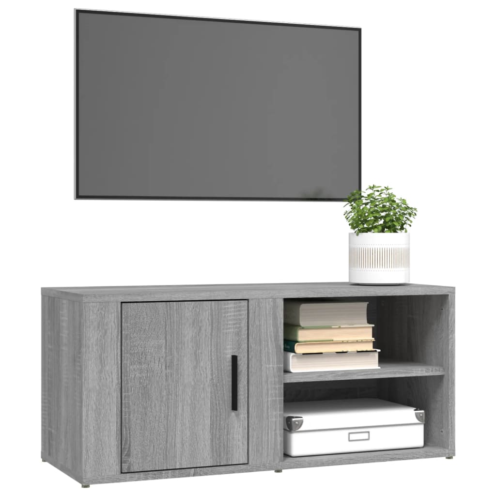 TV Cabinet Grey Sonoma 80x31.5x36 cm Engineered Wood