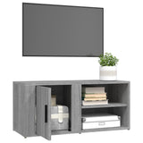 TV Cabinet Grey Sonoma 80x31.5x36 cm Engineered Wood - 45-Degree Angle