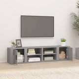 TV Cabinets 2 pcs Grey Sonoma 80x31.5x36 cm Engineered Wood - Side View