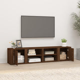 TV Cabinets 2 pcs Brown Oak 80x31.5x36 cm Engineered Wood - Side View
