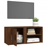 TV Cabinets 2 pcs Brown Oak 80x31.5x36 cm Engineered Wood - 45-Degree Angle