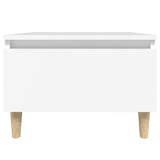Side Table White 50x46x35 cm Engineered Wood - Rear View