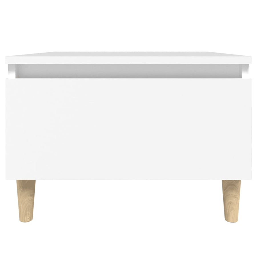 Side Table White 50x46x35 cm Engineered Wood