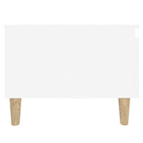 Side Table White 50x46x35 cm Engineered Wood - Low Angle