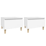 Side Tables 2 pcs White 50x46x35 cm Engineered Wood