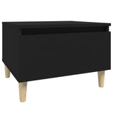 Side Table Black 50x46x35 cm Engineered Wood - Front View