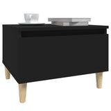Side Table Black 50x46x35 cm Engineered Wood - Top-Down View