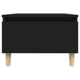 Side Table Black 50x46x35 cm Engineered Wood - Rear View