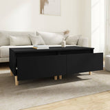 Side Tables 2 pcs Black 50x46x35 cm Engineered Wood - Side View