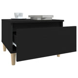 Side Tables 2 pcs Black 50x46x35 cm Engineered Wood - Rear View