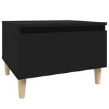 Side Tables 2 pcs Black 50x46x35 cm Engineered Wood - Close-Up Angle