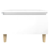 Side Table High Gloss White 50x46x35 cm Engineered Wood