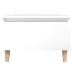 Side Table High Gloss White 50x46x35 cm Engineered Wood