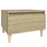 Side Table Sonoma Oak 50x46x35 cm Engineered Wood - Front View