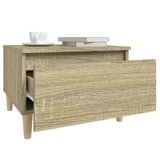 Side Table Sonoma Oak 50x46x35 cm Engineered Wood - 45-Degree Angle