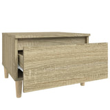 Side Table Sonoma Oak 50x46x35 cm Engineered Wood - Close-Up Angle