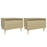 Side Tables 2 pcs Sonoma Oak 50x46x35 cm Engineered Wood - Front View