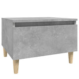 Side Table Concrete Grey 50x46x35 cm Engineered Wood - Front View