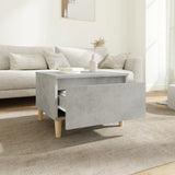 Side Table Concrete Grey 50x46x35 cm Engineered Wood - Side View