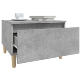 Side Table Concrete Grey 50x46x35 cm Engineered Wood - 45-Degree Angle