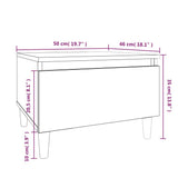 Side Table Concrete Grey 50x46x35 cm Engineered Wood - Extra Image