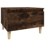 Side Table Smoked Oak 50x46x35 cm Engineered Wood - Front View