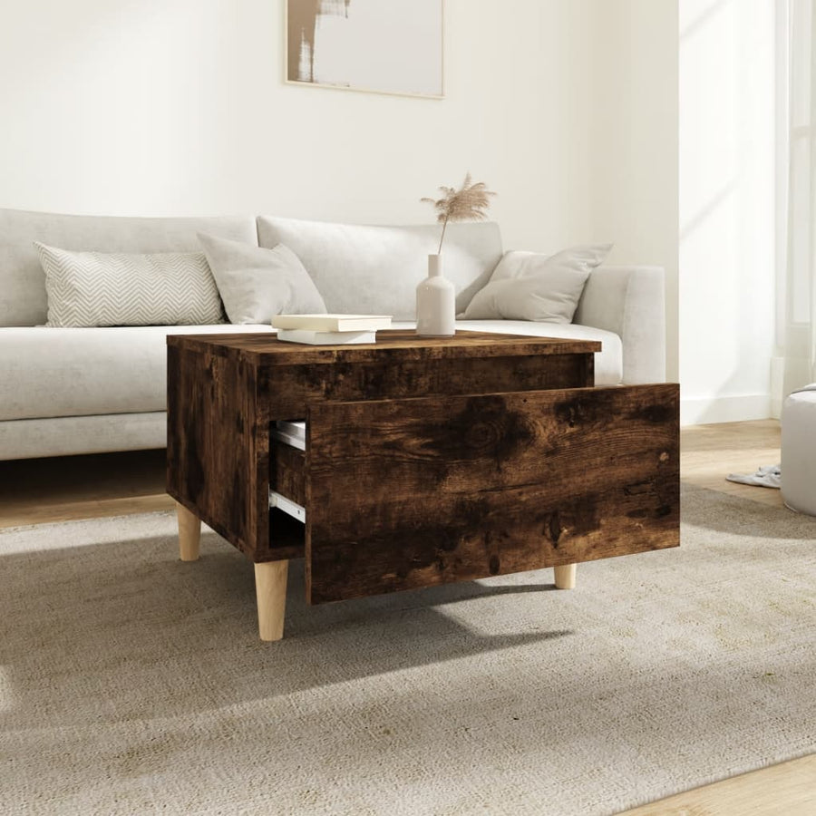 Side Tables 2 pcs Smoked Oak 50x46x35 cm Engineered Wood