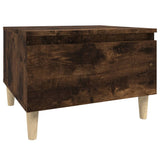 Side Tables 2 pcs Smoked Oak 50x46x35 cm Engineered Wood - Close-Up Angle
