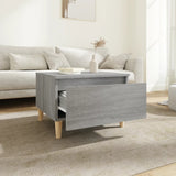 Side Table Grey Sonoma 50x46x35 cm Engineered Wood - Side View