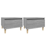 Side Tables 2 pcs Grey Sonoma 50x46x35 cm Engineered Wood - Front View