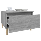 Side Tables 2 pcs Grey Sonoma 50x46x35 cm Engineered Wood - Rear View