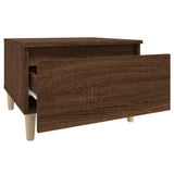 Side Table Brown Oak 50x46x35 cm Engineered Wood - Close-Up Angle