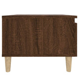 Side Table Brown Oak 50x46x35 cm Engineered Wood - Low Angle