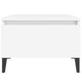 Side Table White 50x46x35 cm Engineered Wood - Rear View