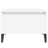 Side Tables 2 pcs White 50x46x35 cm Engineered Wood - Close-Up Angle